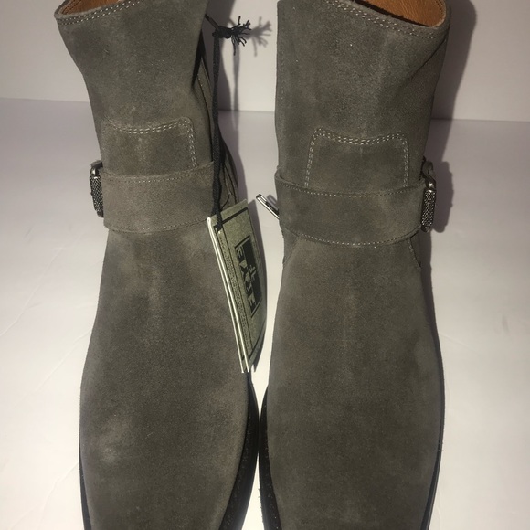 FRYE - HANNAH ENGINEER SMOKE ANKLE BOOT SZ 8.5 - Picture 2 of 8